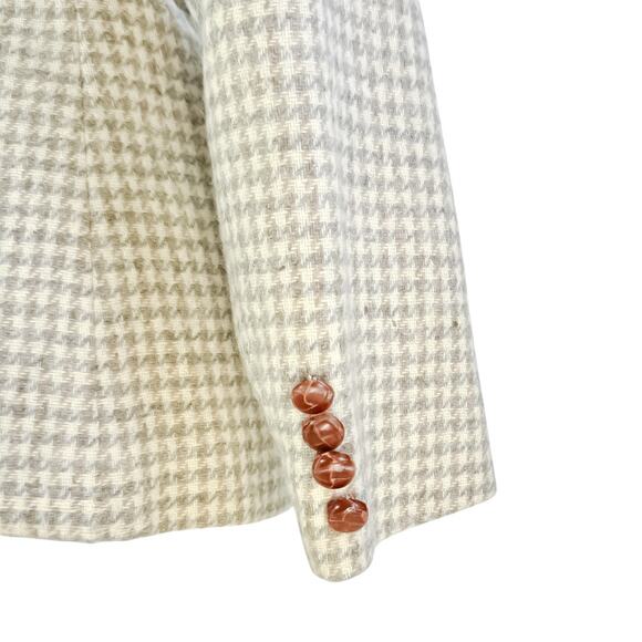 Evan Picone 100% Wool Houndstooth Blazer - Classic Style - Picture 7 of 10